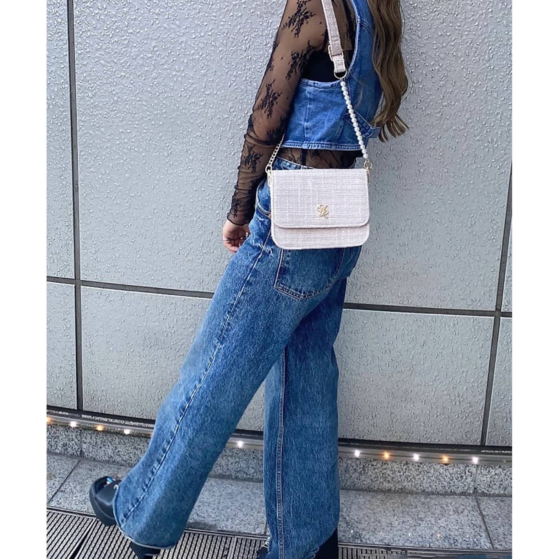 Ober Tashe「フェイクパール&times;チェーンベルト ミニショルダー」|ショルダー・メッセンジャー|