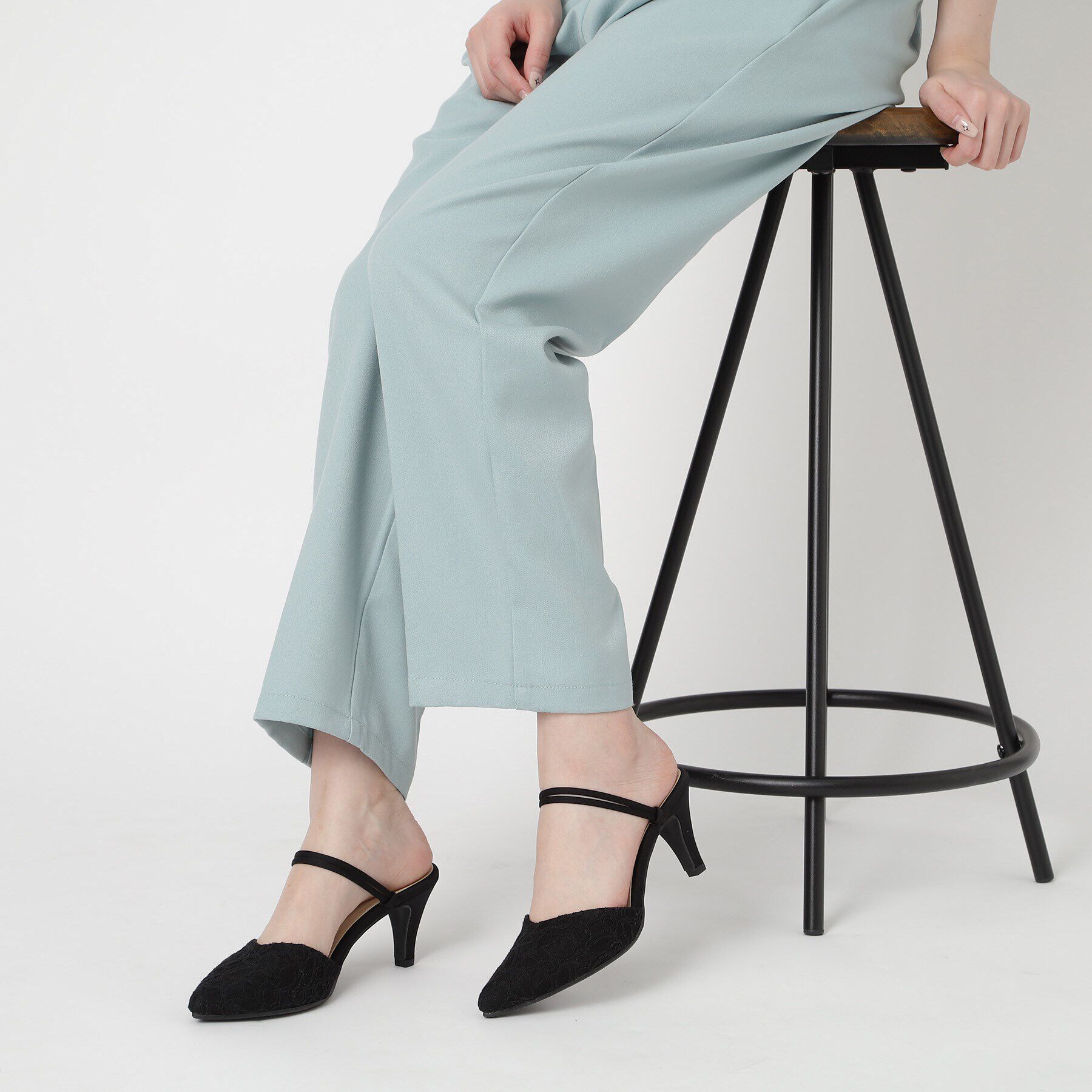 ESPERANZA「2WAYアンクレットストラップレースミュール」|サンダル|