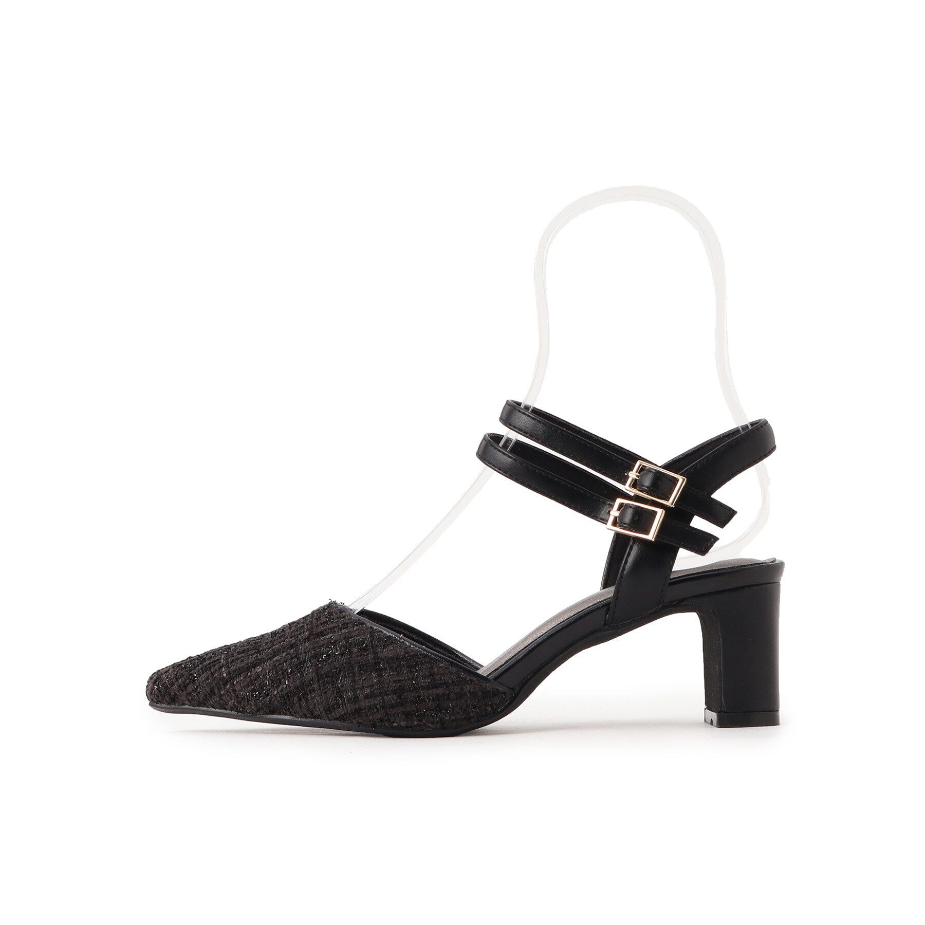 ESPERANZA「アンクルストラップ付ツイードセパレートパンプス」|パンプス|