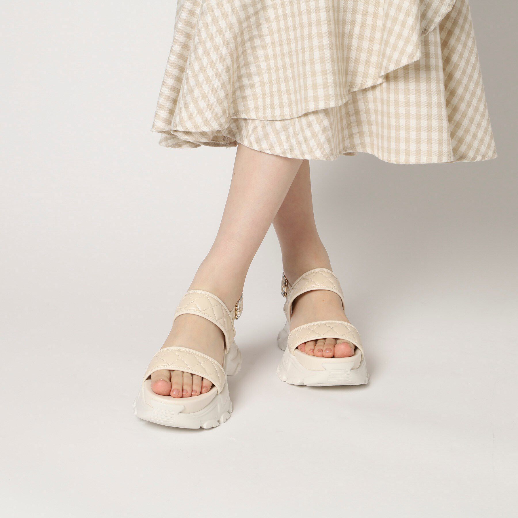 ESPERANZA「厚底キルティングスポサン 24SS」|サンダル|