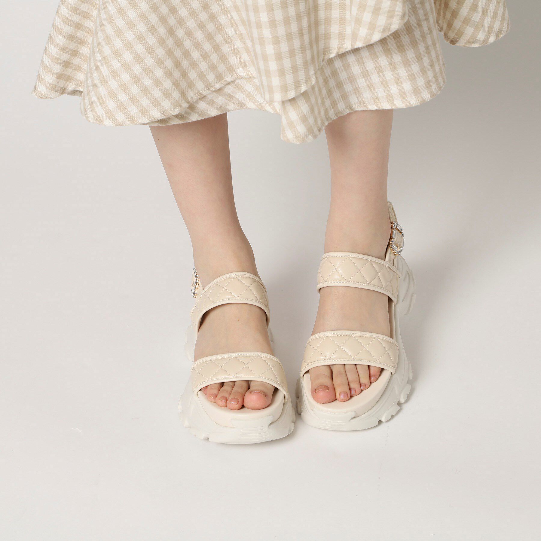 ESPERANZA「厚底キルティングスポサン 24SS」|サンダル|