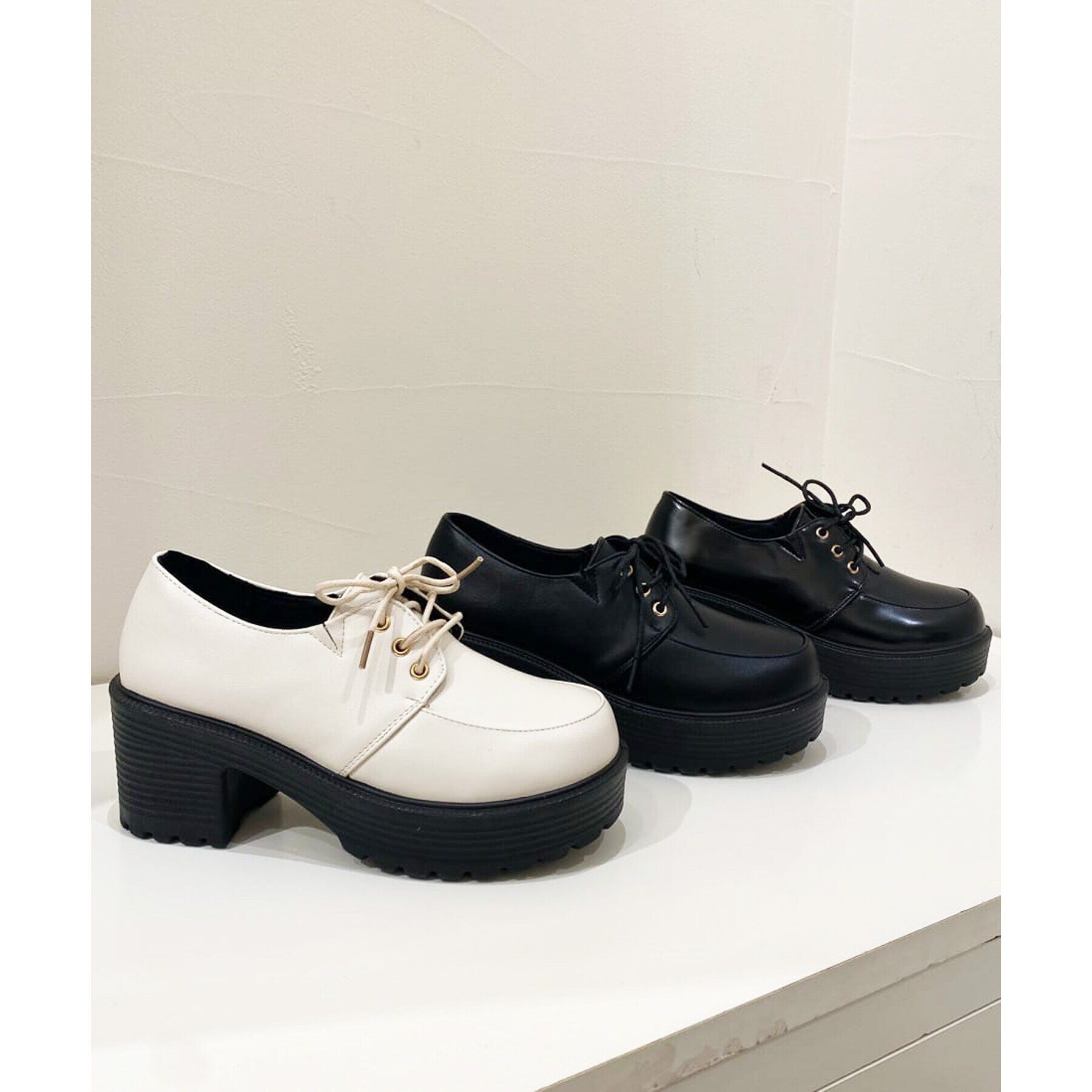 csT&P「厚底レースアップパンプス」|パンプス|