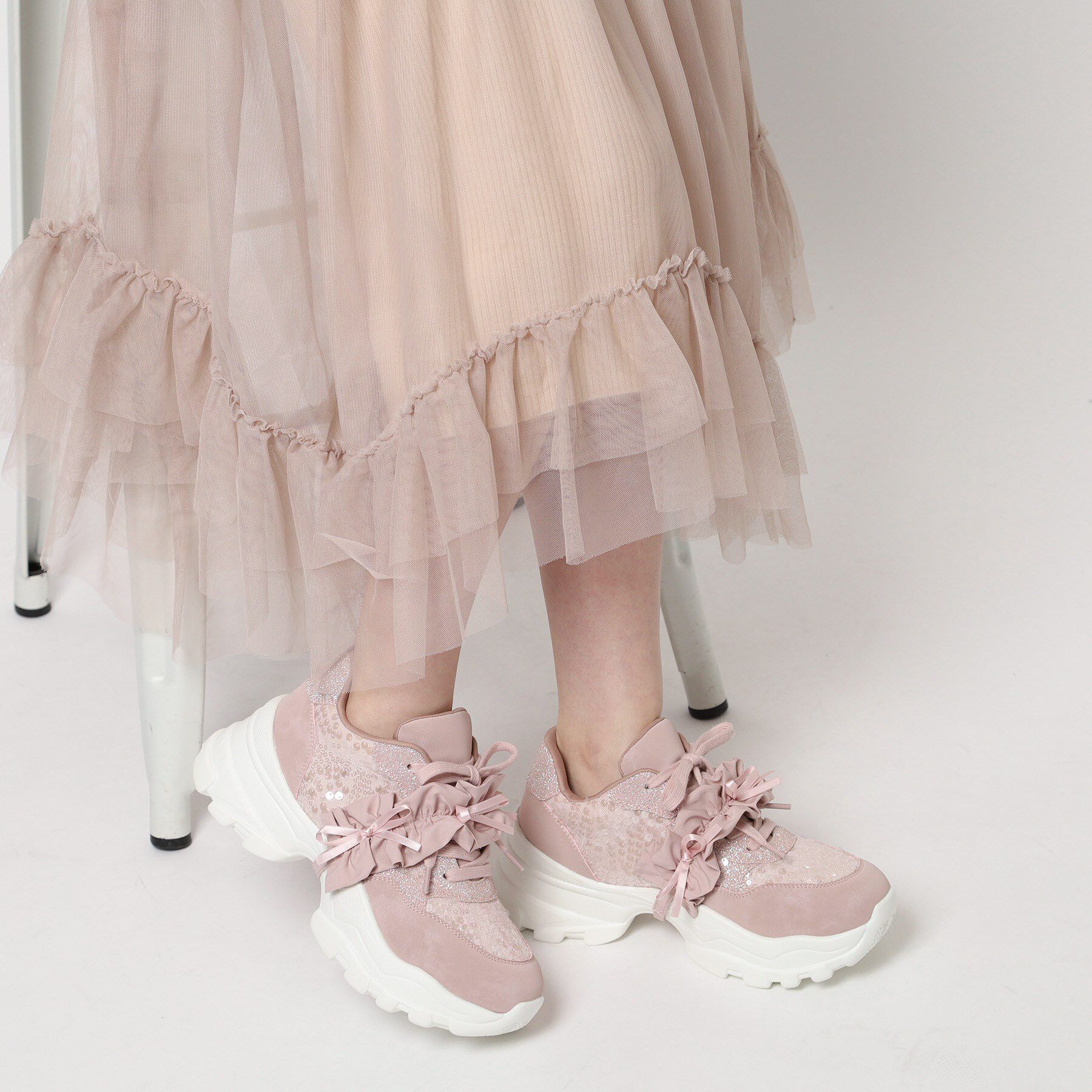 ESPERANZA「2WAYフリルベルトスパンコールスニーカー」|スニーカー|