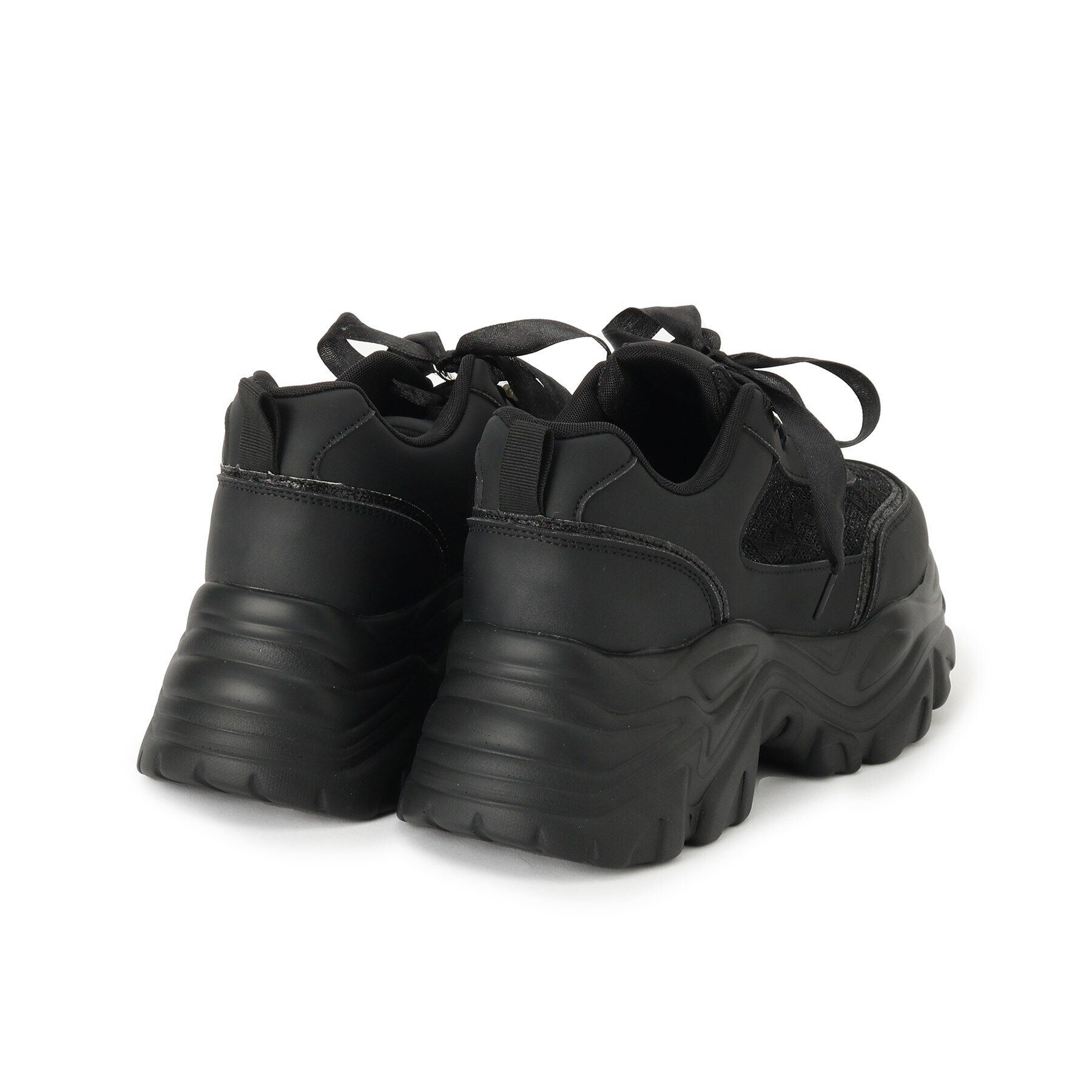 csT&P「厚底パール調付きレーススニーカー」|スニーカー|