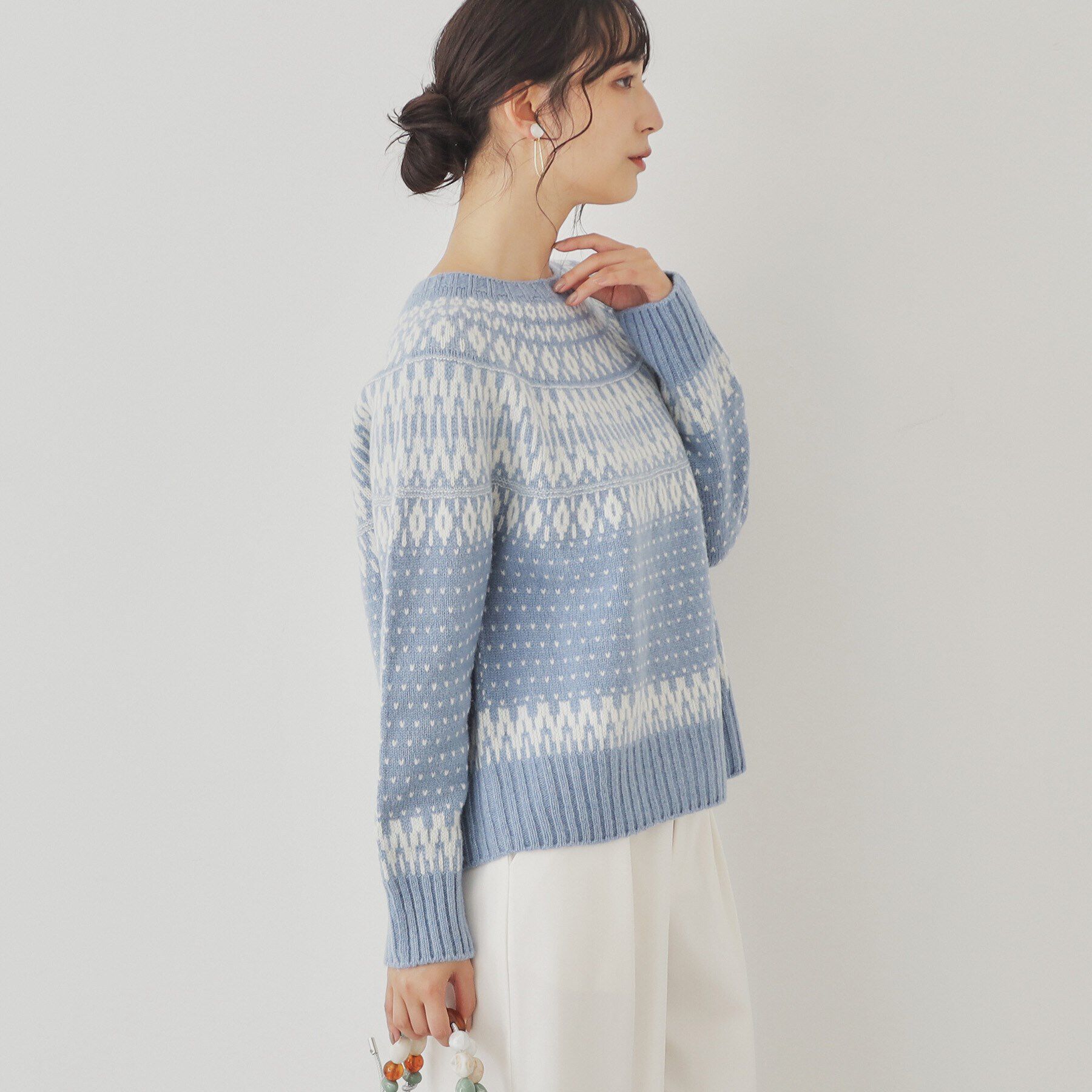 SunaUna「【人気急上昇！／求心柄】エアリーニット」|ニット・セーター|