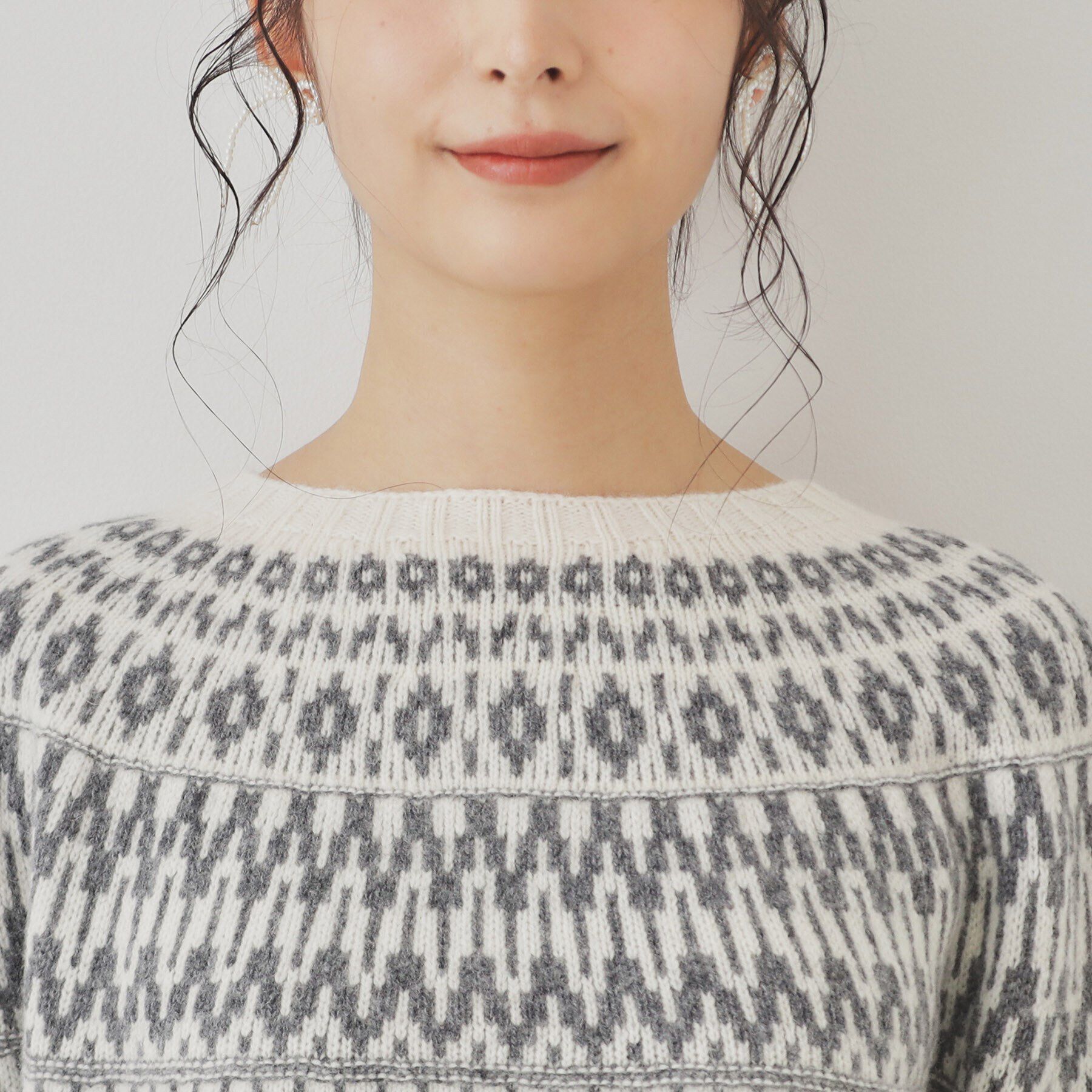 SunaUna「【人気急上昇！／求心柄】エアリーニット」|ニット・セーター|