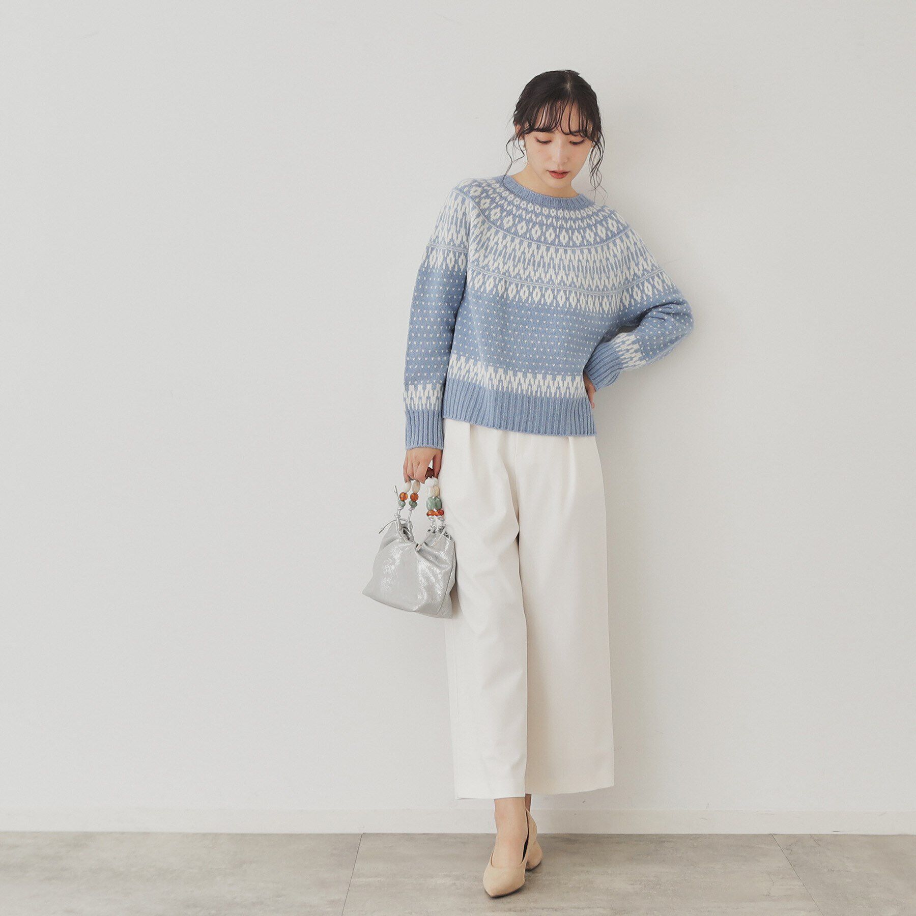 SunaUna「【人気急上昇！／求心柄】エアリーニット」|ニット・セーター|