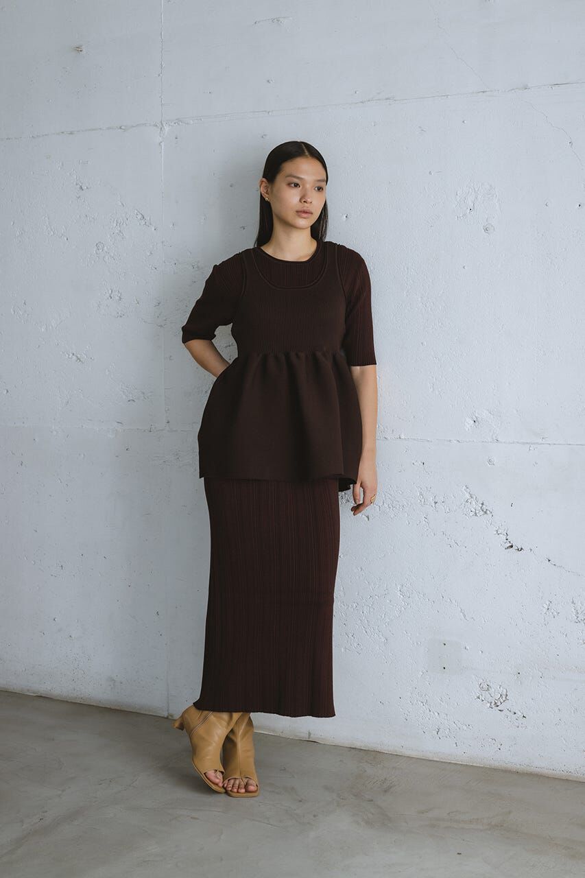 STYLEMIXER「マルチWAYペプラムニットワンピース」|ワンピース|