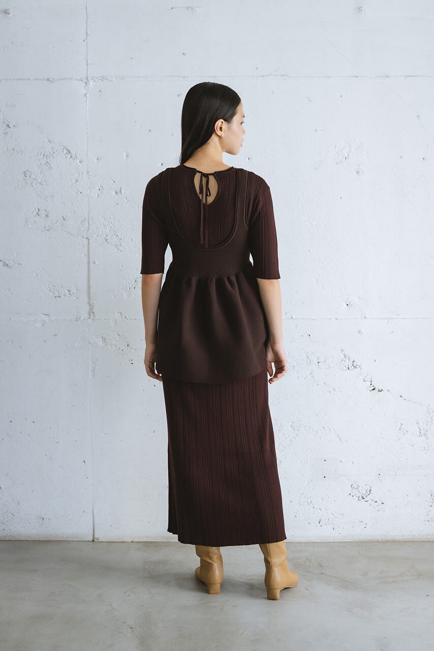 STYLEMIXER「マルチWAYペプラムニットワンピース」|ワンピース|