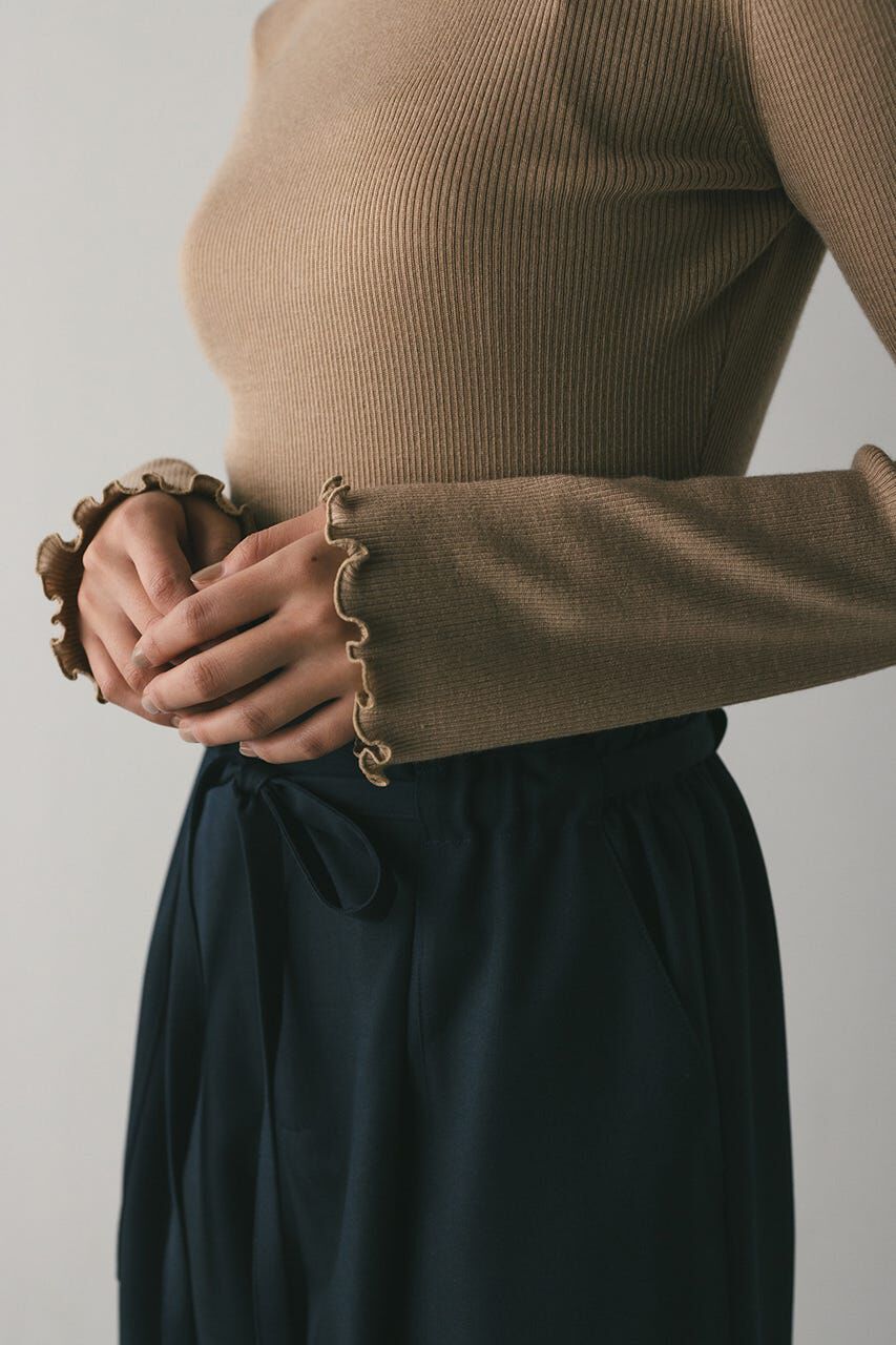 STYLEMIXER「バックオープンフリルニットトップ」|ニット・セーター|