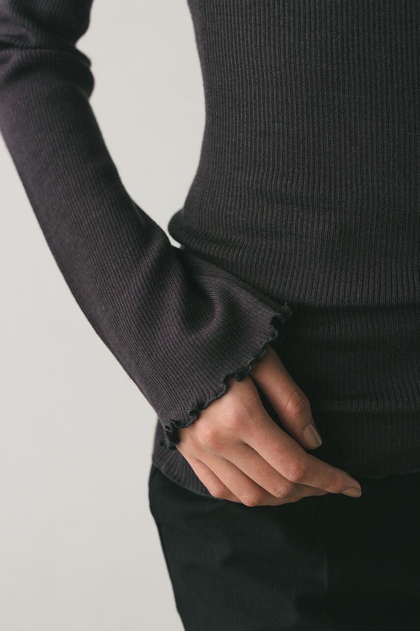 STYLEMIXER「バックオープンフリルニットトップ」|ニット・セーター|