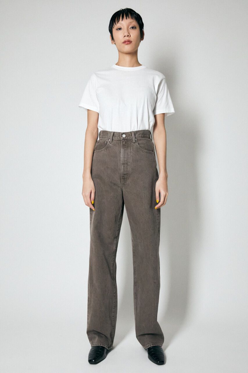 MOUSSY「HW COLOR LOOSE STRAIGHT」|デニム|BRN