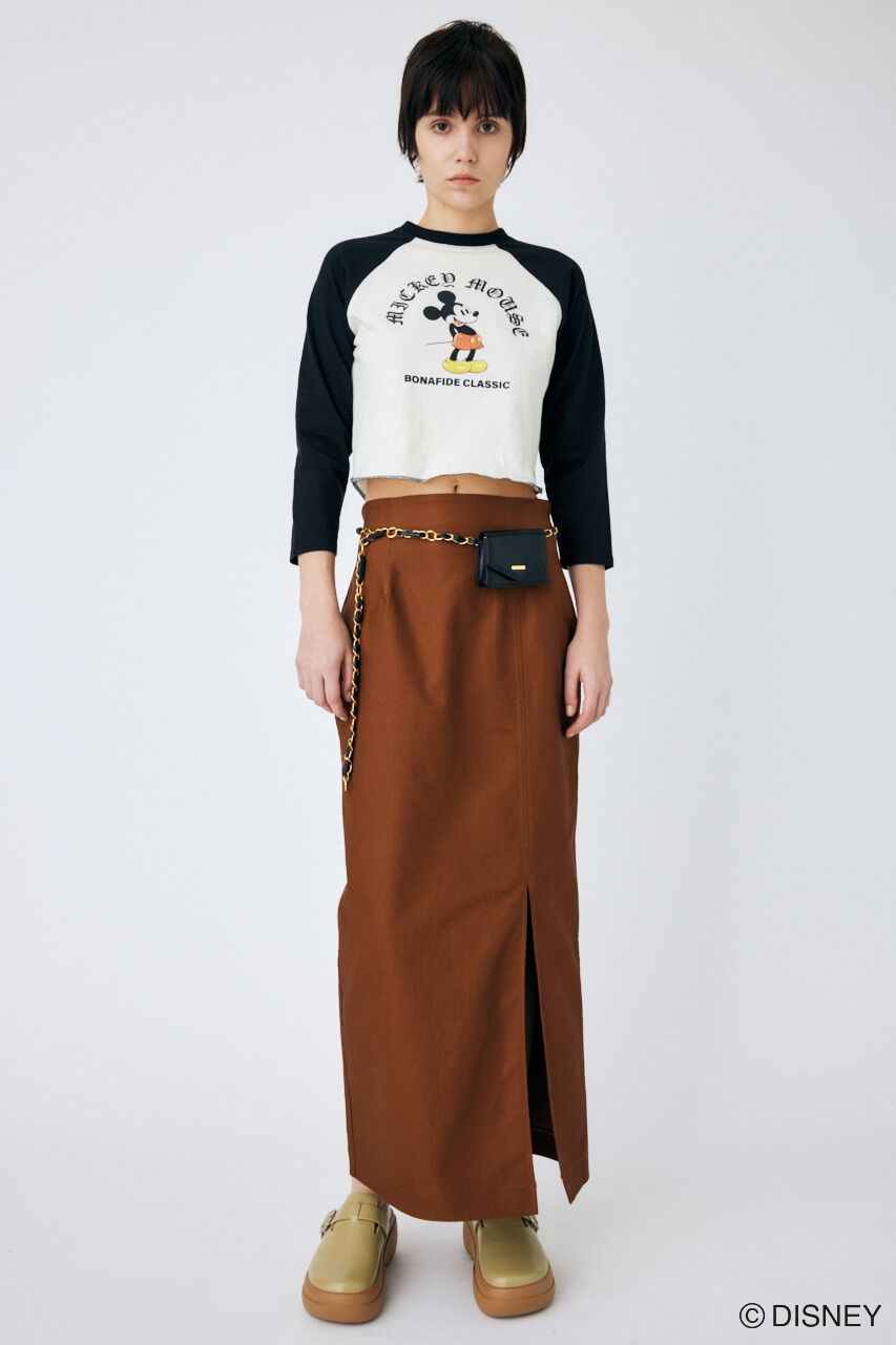 MOUSSY「HIGH SLIT ロングスカート」|スカート|BRN