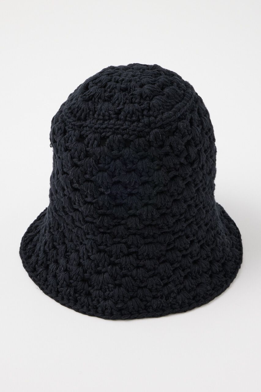 MOUSSY「CROCHET KNIT ハット」|その他|BLK