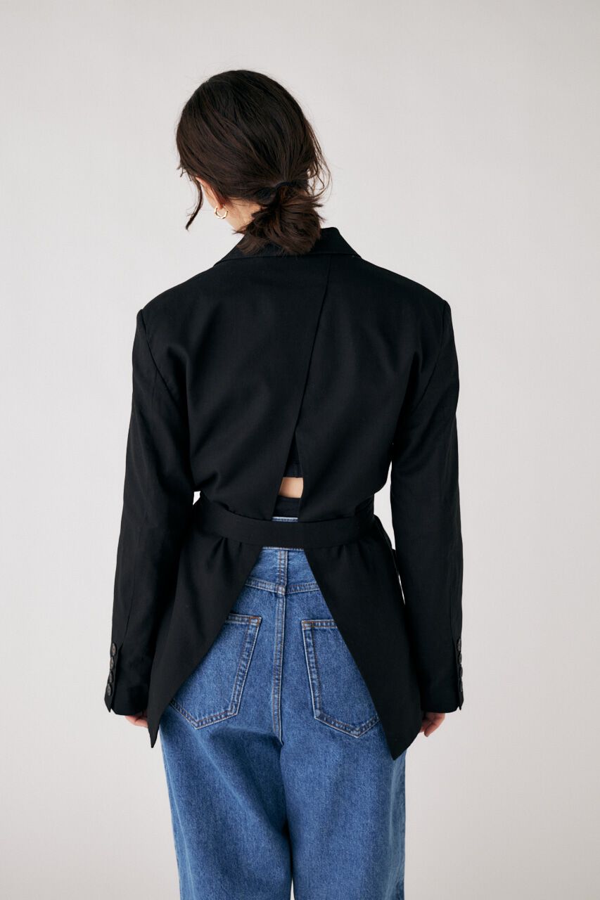MOUSSY「WAIST TIE ジャケット」|その他|BLK