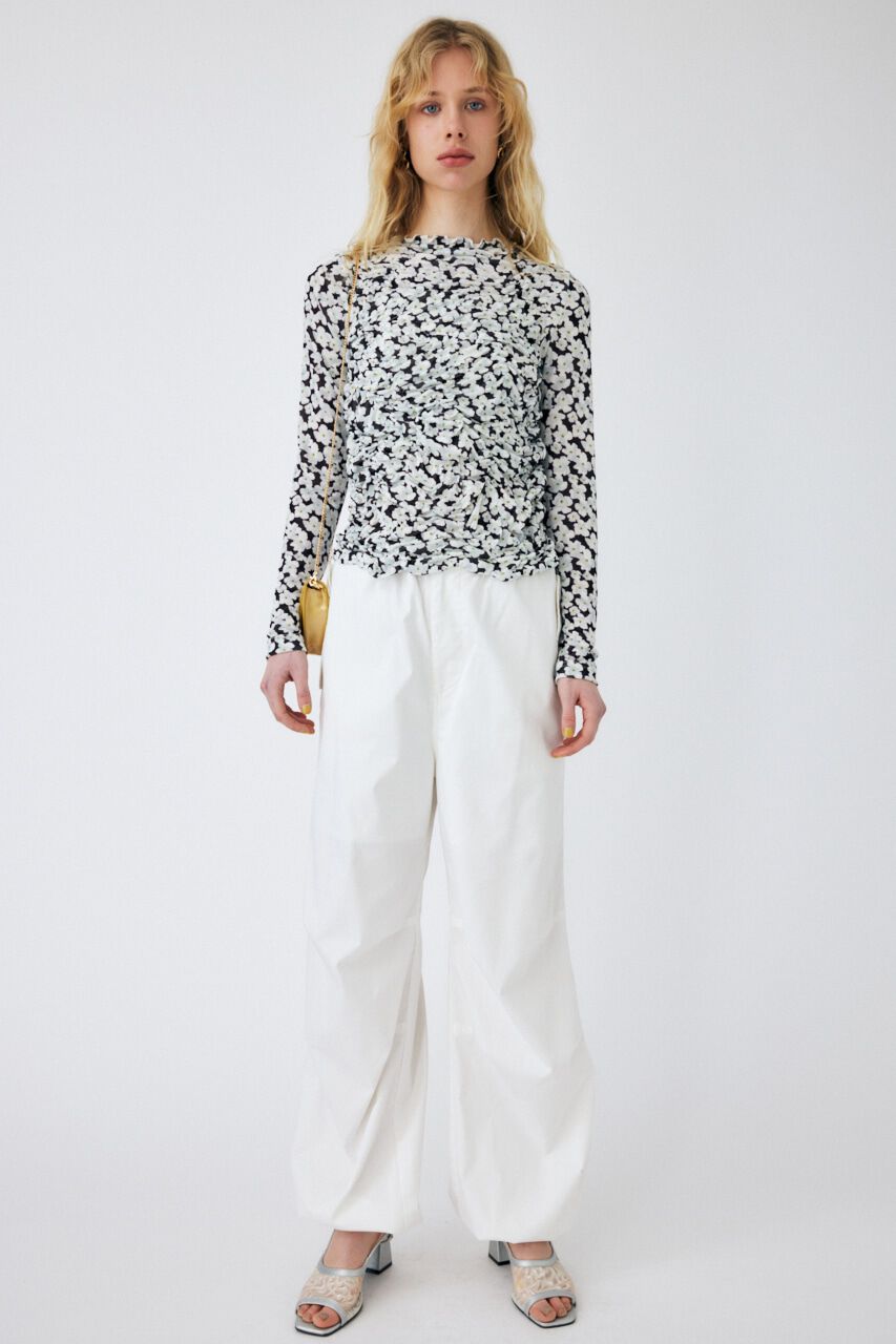 MOUSSY「HW DRAWSTRING GATHER パンツ」|その他|WHT