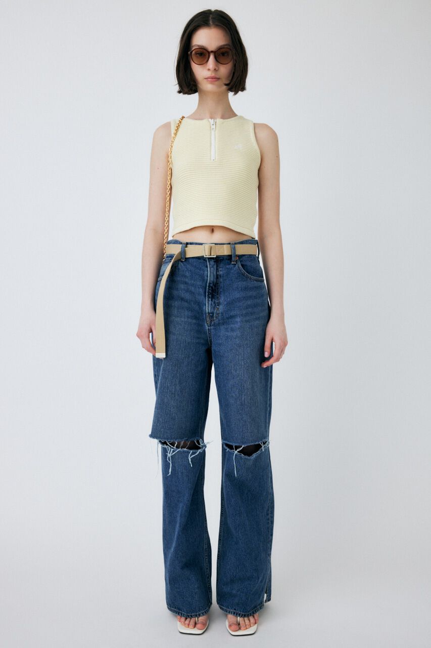 MOUSSY「ZIP UP KNIT タンクトップ」|タンクトップ|IVOY3