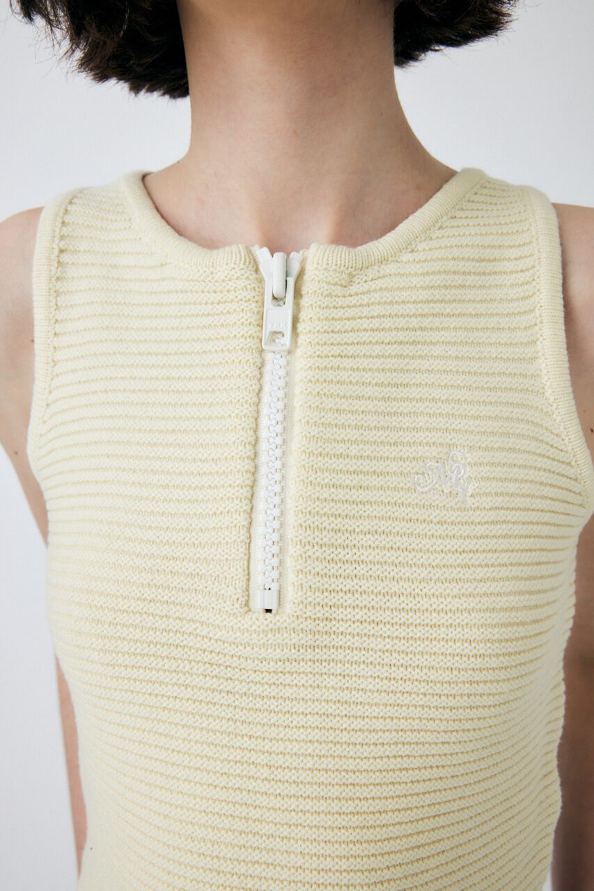 MOUSSY「ZIP UP KNIT タンクトップ」|タンクトップ|
