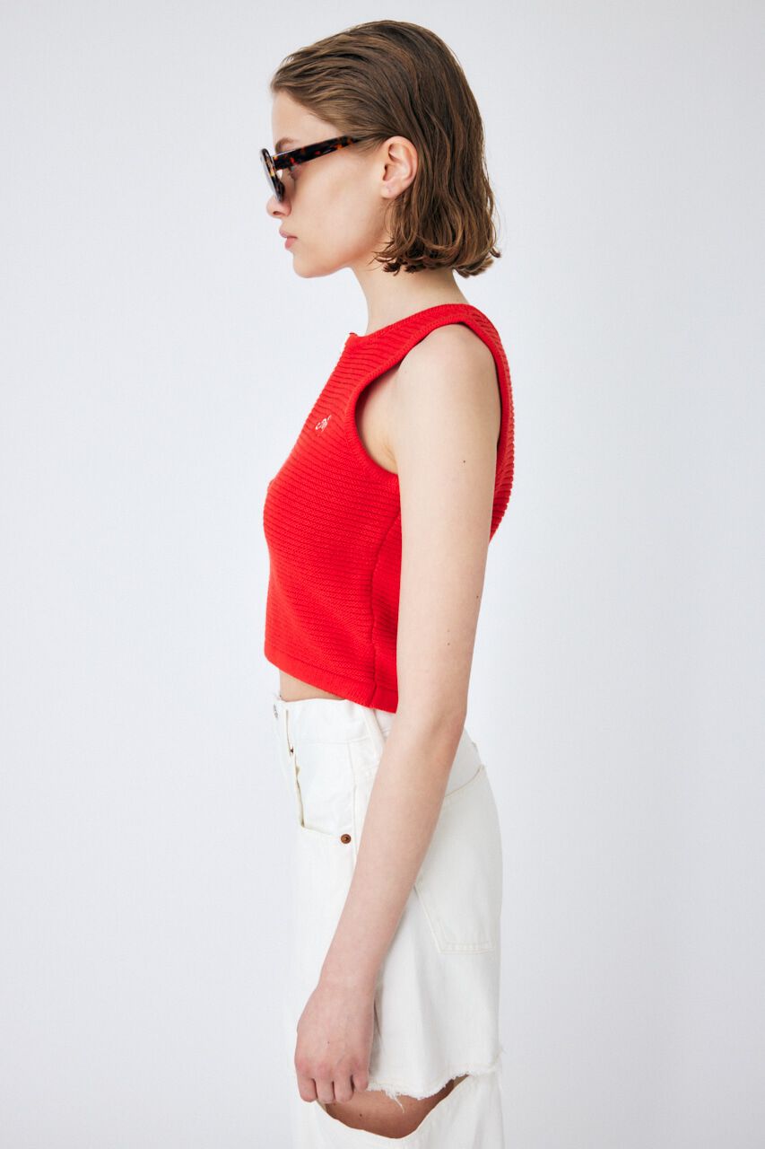 MOUSSY「ZIP UP KNIT タンクトップ」|タンクトップ|