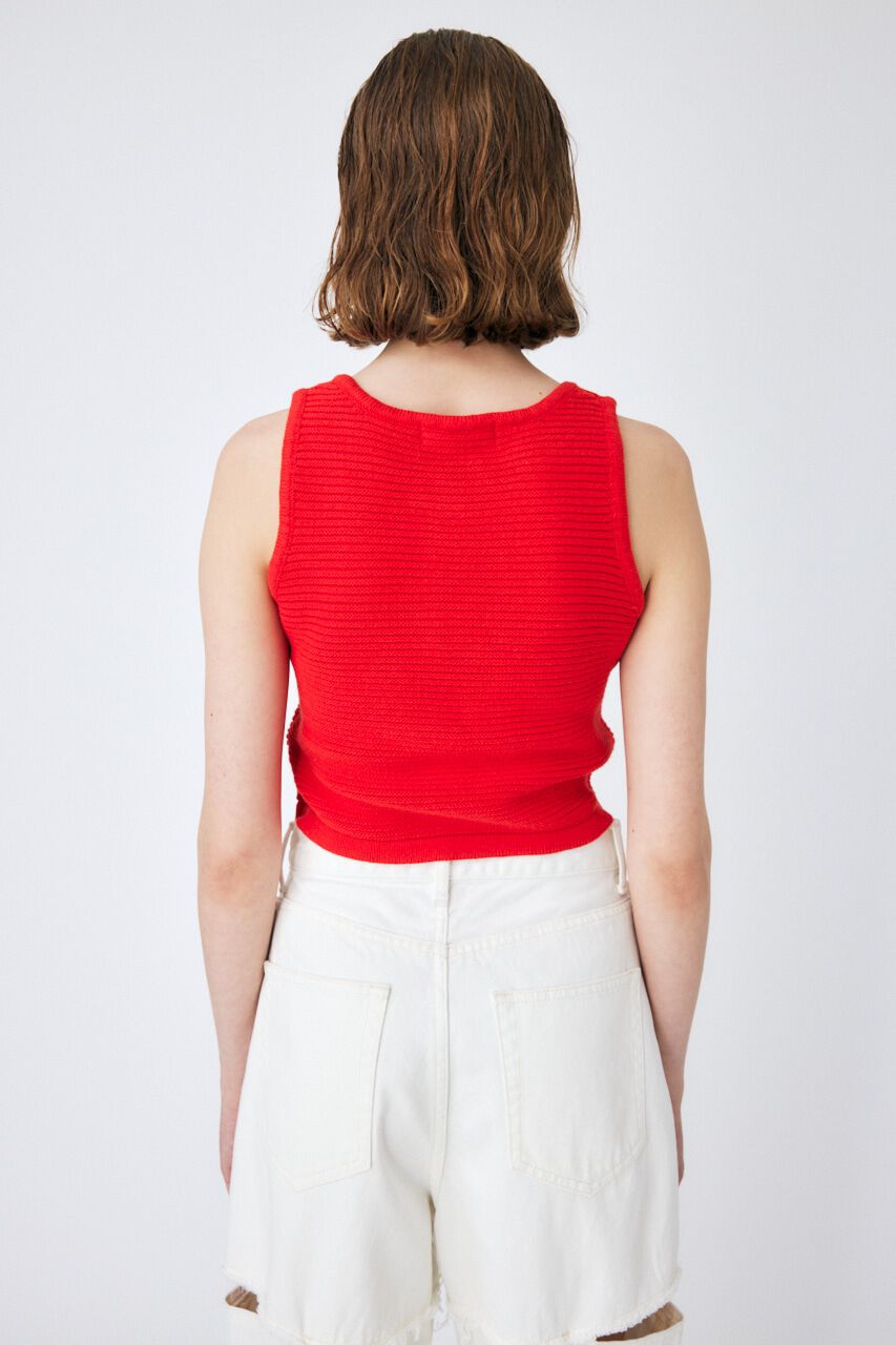MOUSSY「ZIP UP KNIT タンクトップ」|タンクトップ|