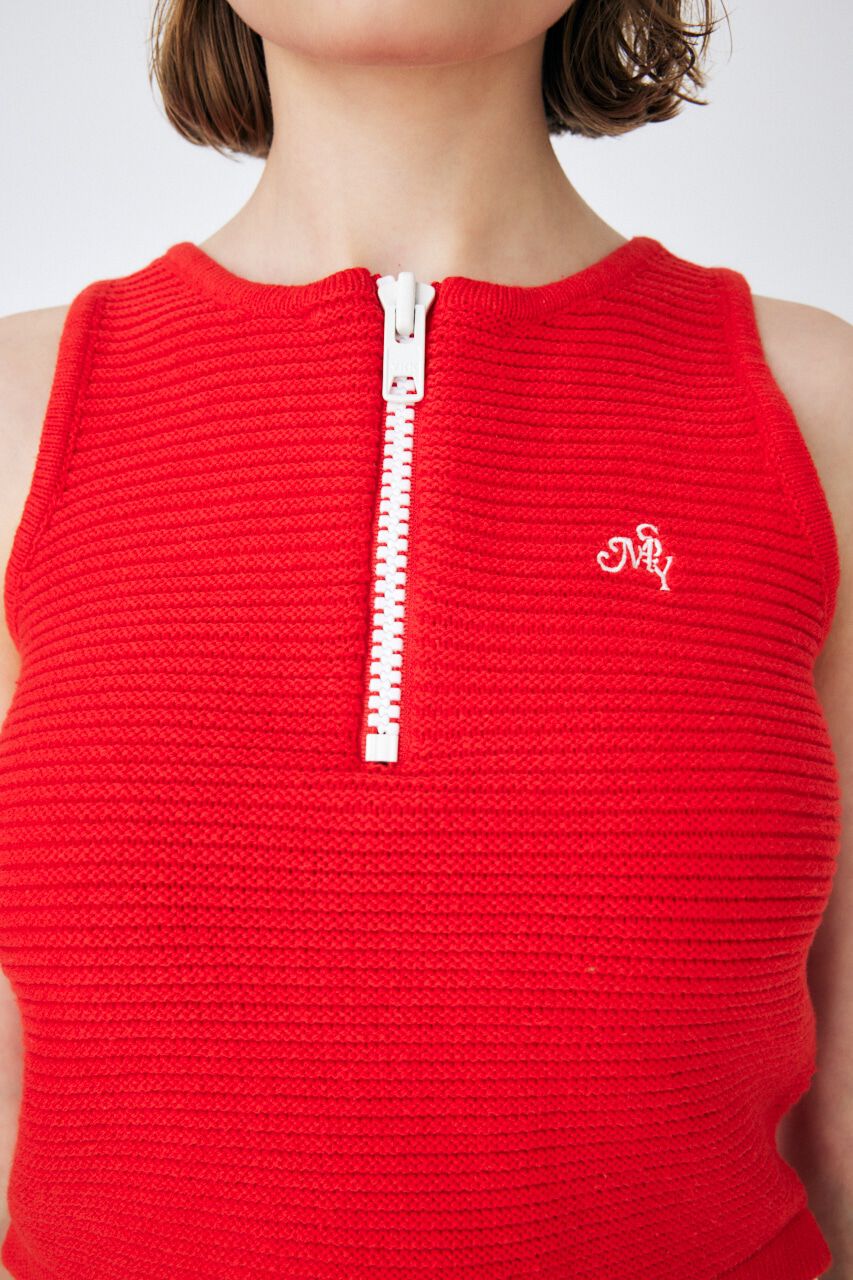 MOUSSY「ZIP UP KNIT タンクトップ」|タンクトップ|