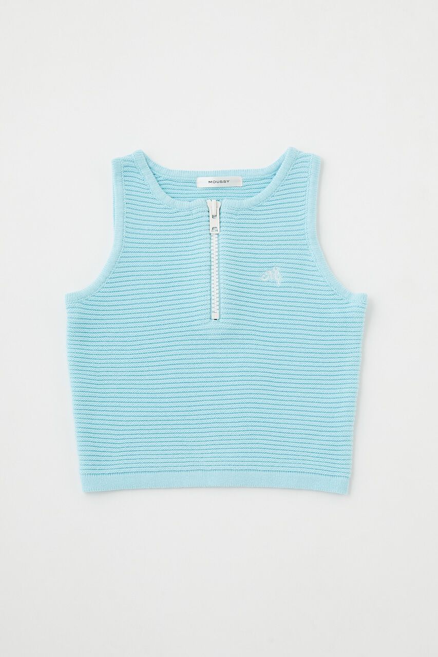 MOUSSY「ZIP UP KNIT タンクトップ」|タンクトップ|