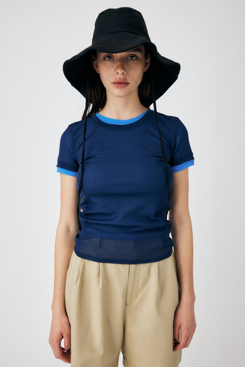 MOUSSY「SHEER TEE SET」|Tシャツ・カットソー|NVY