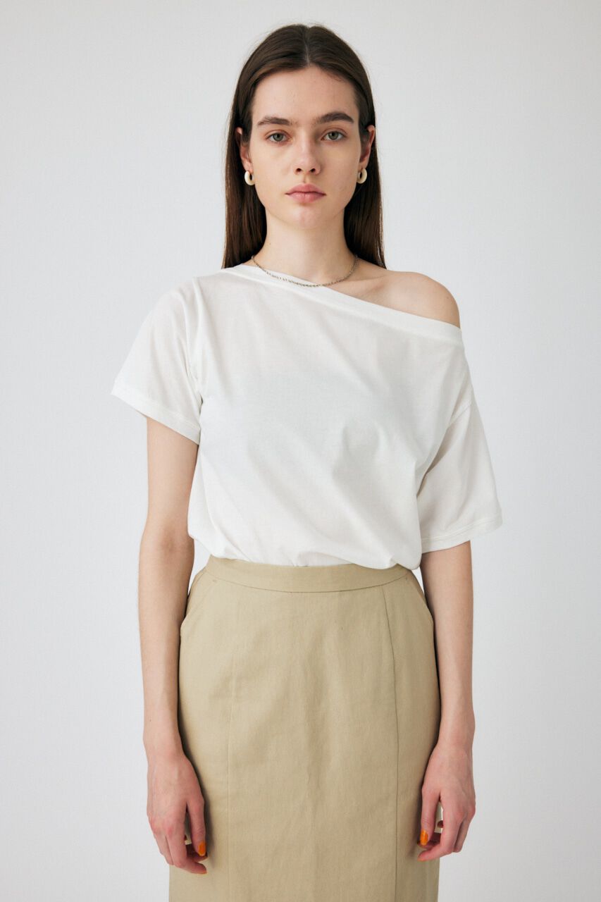 MOUSSY「PEEP SHOULDER LOOSE Tシャツ」|Tシャツ・カットソー|