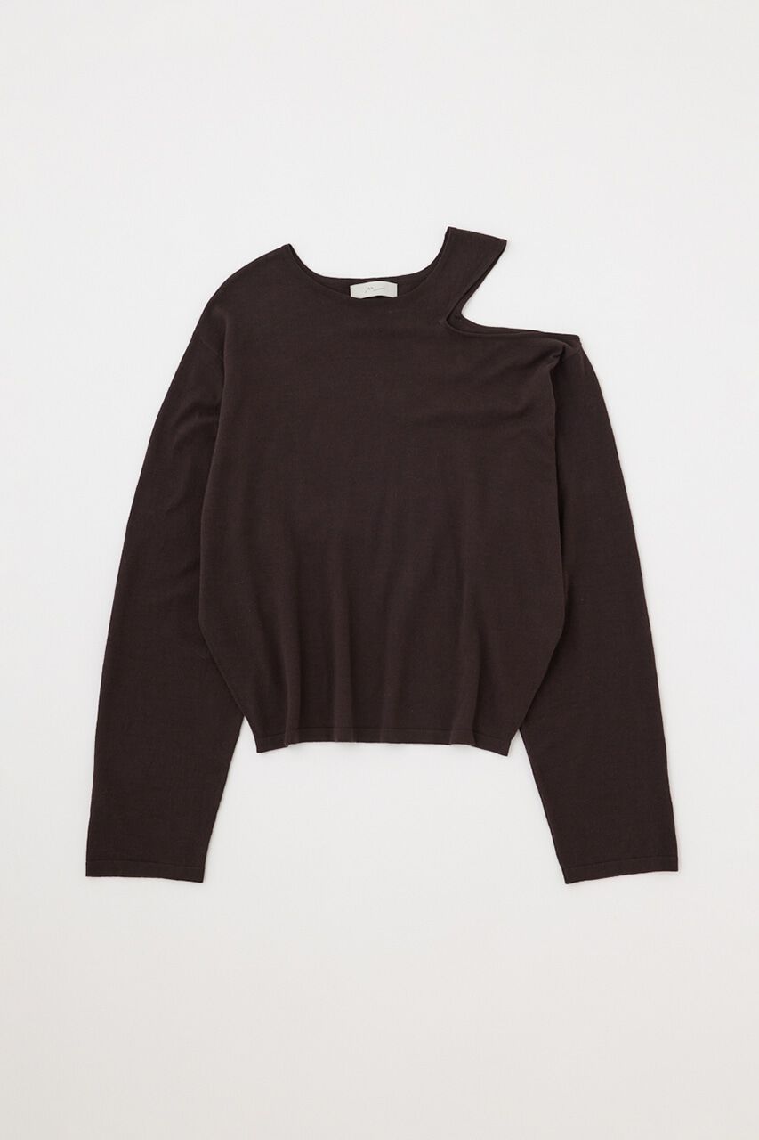 MOUSSY「POINT CUTTING ニット」|ニット・セーター|BLK