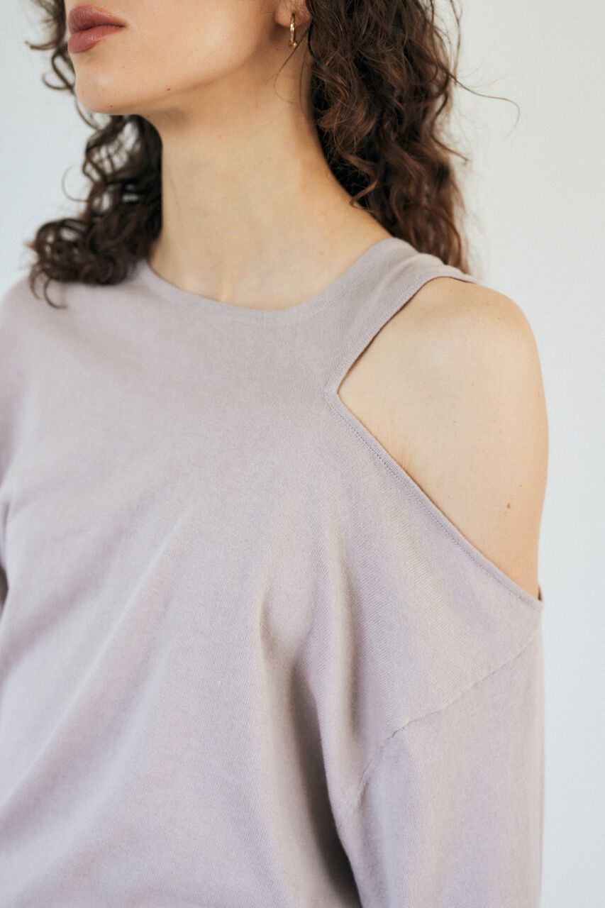 MOUSSY「POINT CUTTING ニット」|ニット・セーター|GRY