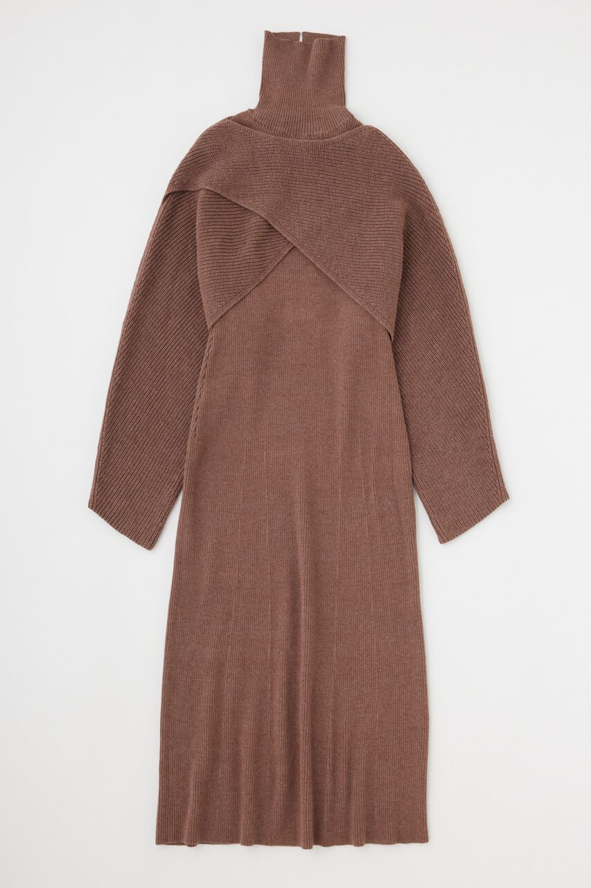 MOUSSY「SWITCHING RIB KNIT ドレス」|ワンピース|