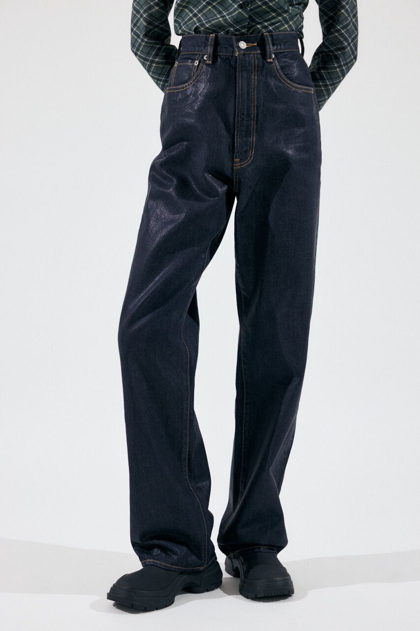 MOUSSY「HW COATED LOOSE STRAIGHT」|デニム|