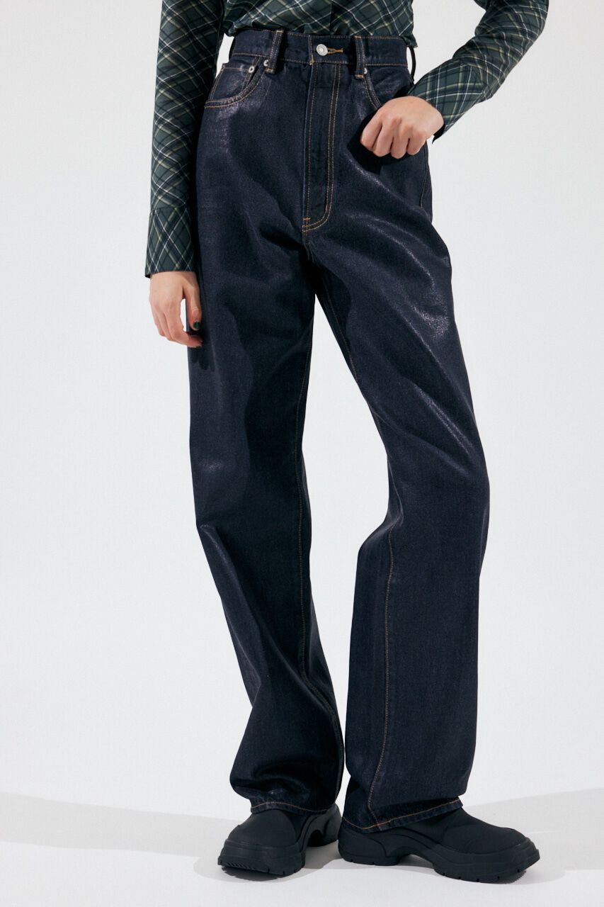 MOUSSY「HW COATED LOOSE STRAIGHT」|デニム|