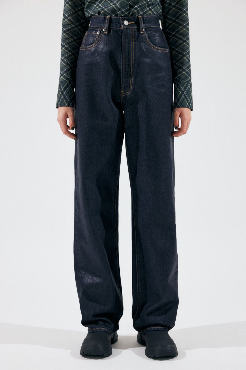 MOUSSY「HW COATED LOOSE STRAIGHT」|デニム|