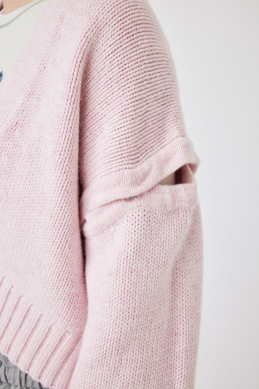 MOUSSY「BUTTON SHORT ニットカーディガン」|ニット・セーター|