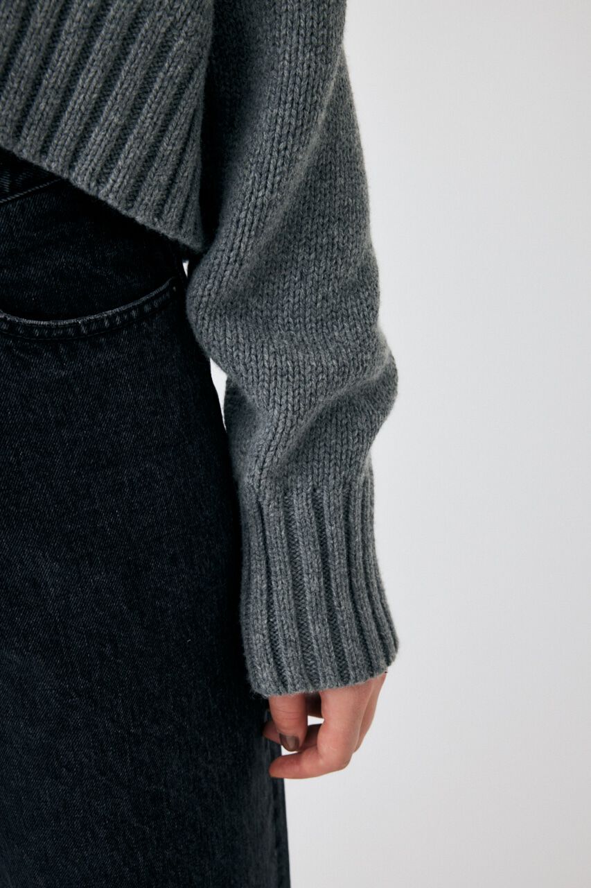 MOUSSY「BUTTON SHORT ニットカーディガン」|ニット・セーター|