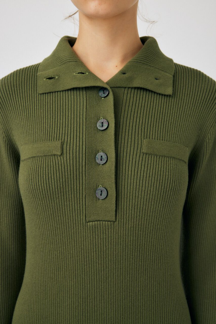MOUSSY「RIB KNIT LONG ドレス」|ワンピース|