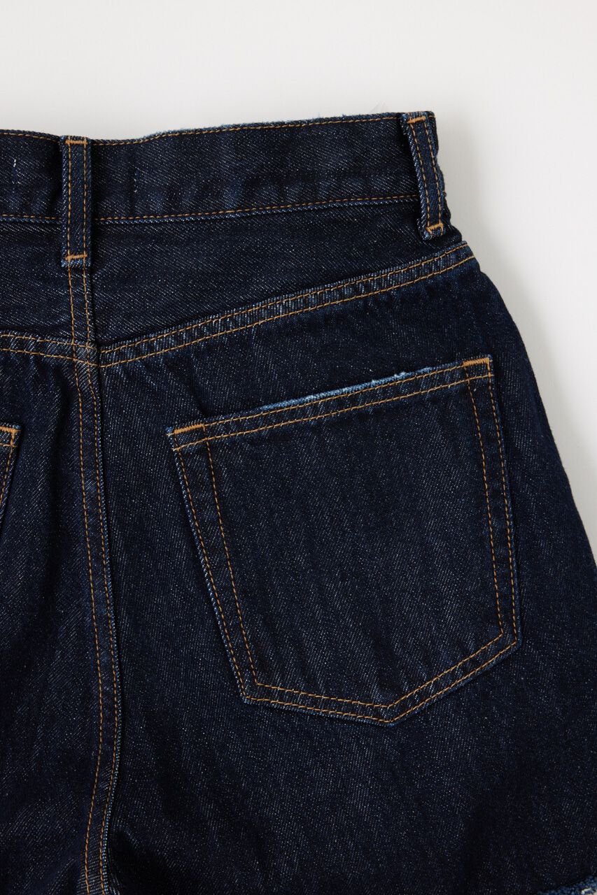 MOUSSY「CUT OUT WIDE STRAIGHT」|デニム|