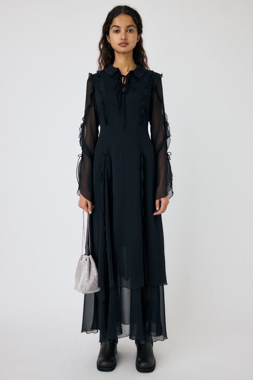 MOUSSY「CHIFFON MELLOW マキシドレス」|ワンピース|