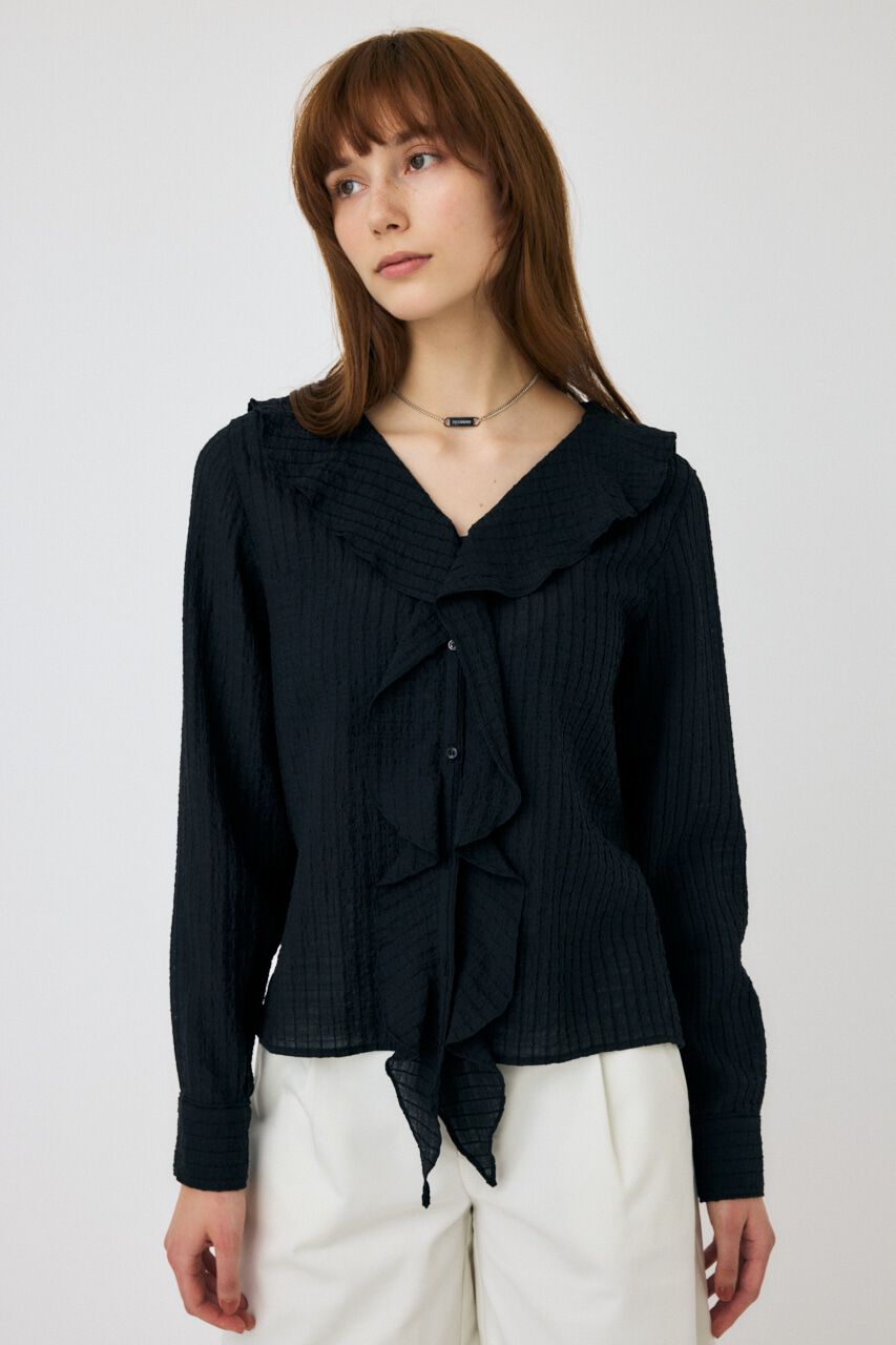 MOUSSY「SAILOR ブラウス」|シャツ・ブラウス|BLK