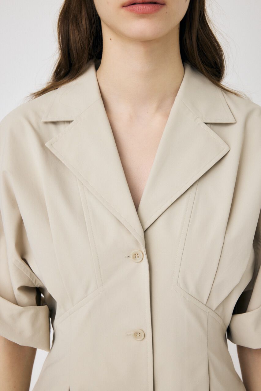 MOUSSY「OPEN COLLAR SAFARI ドレス」|ワンピース|