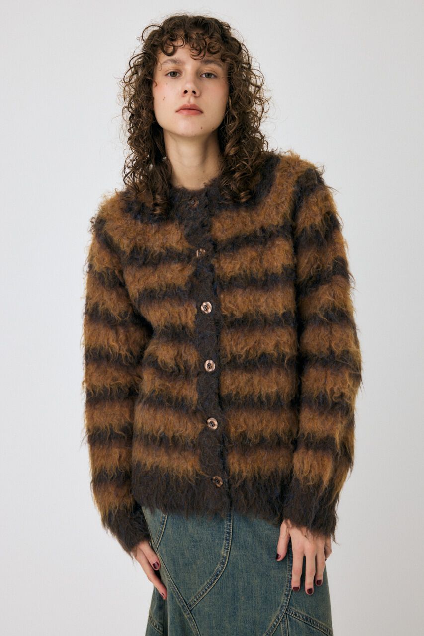MOUSSY「GRANNY BRUSHED カーディガン」|カーディガン|BRN