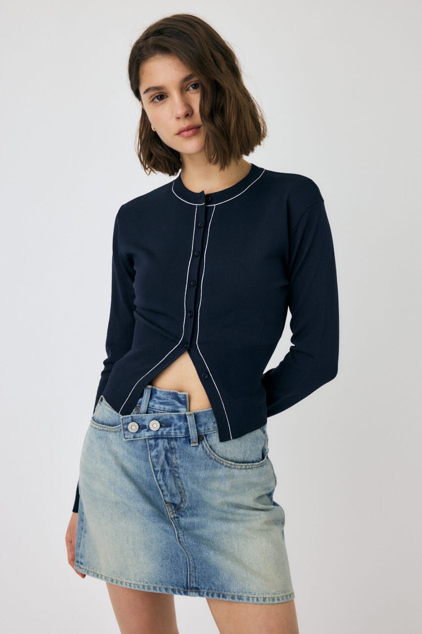 MOUSSY「COLOR STITCH カーディガン」|カーディガン|