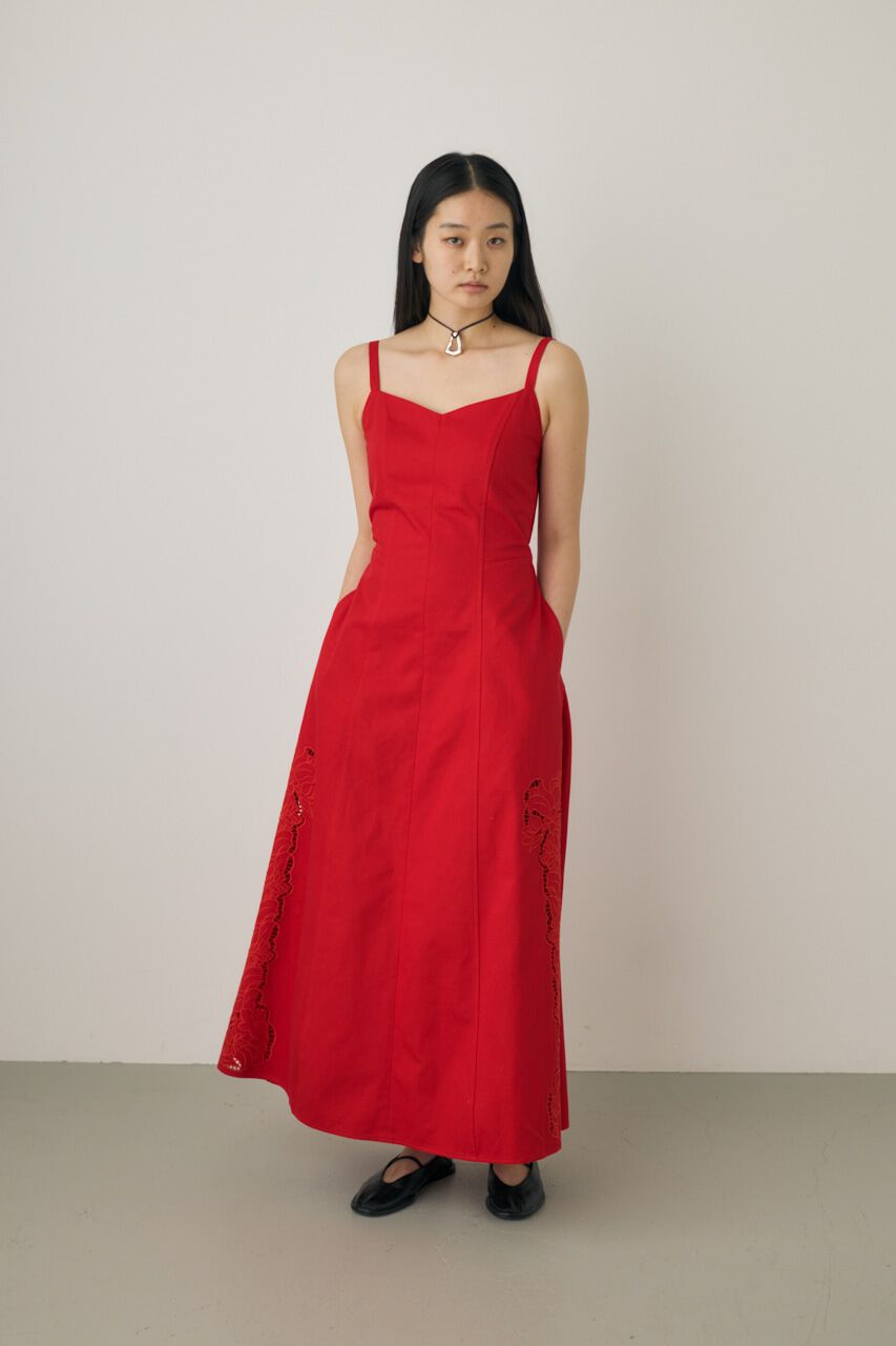 MOUSSY「カットワーク刺繍キャミソールワンピース　オーガニックコットン使用」|ワンピース|