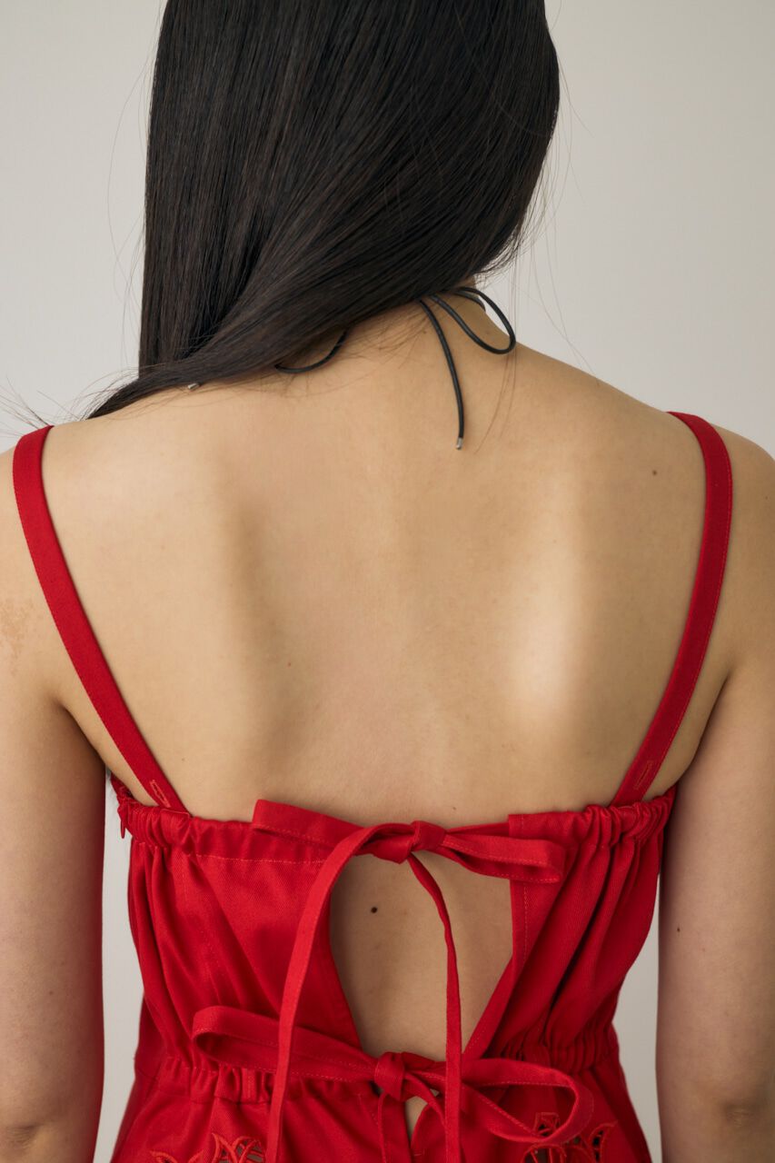 MOUSSY「カットワーク刺繍キャミソールワンピース　オーガニックコットン使用」|ワンピース|