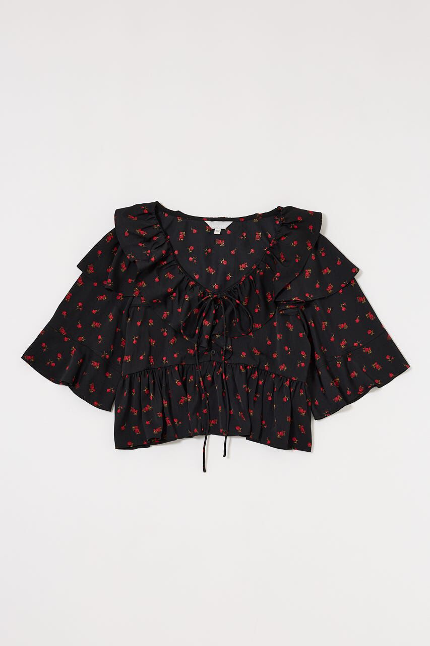 MOUSSY「FLOWER PATTERN フリルトップス」|シャツ・ブラウス|
