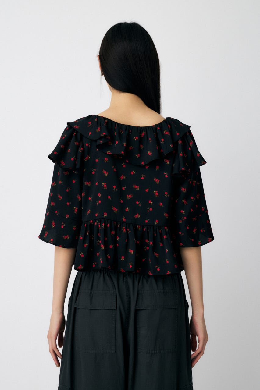 MOUSSY「FLOWER PATTERN フリルトップス」|シャツ・ブラウス|