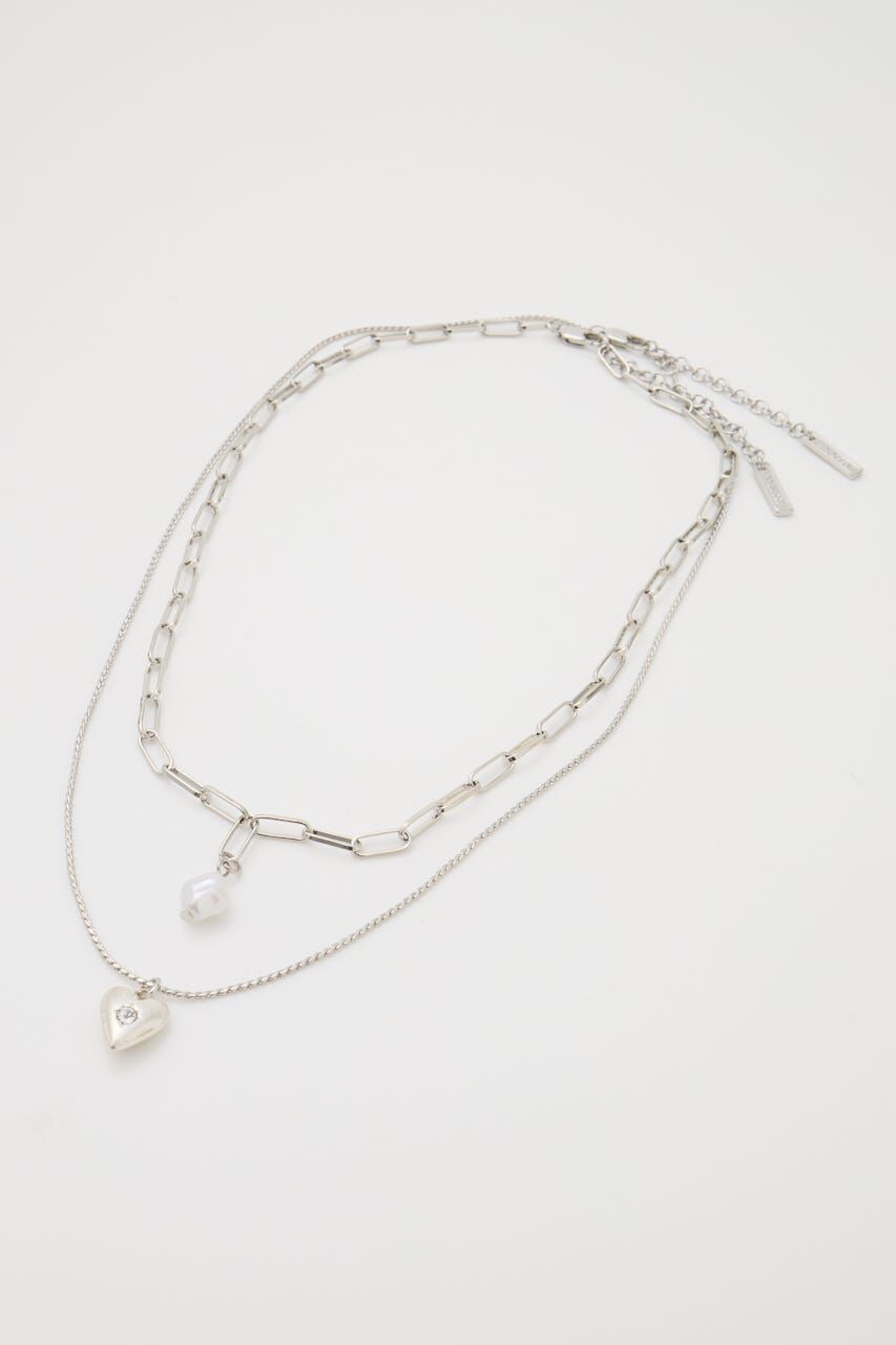 MOUSSY「F/PEARL MIX チェーンセット」|ネックレス|