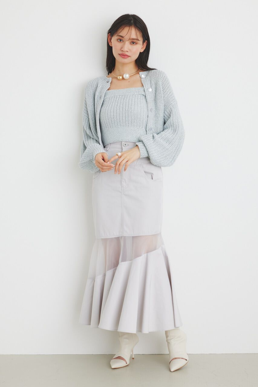 rienda「グリッターKnit TOP」|タンクトップ|