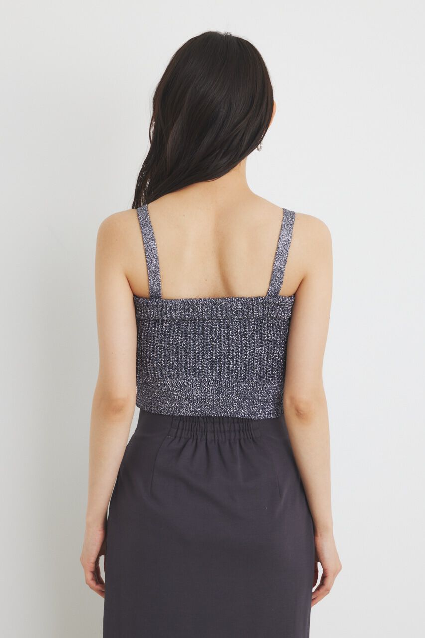 rienda「グリッターKnit TOP」|タンクトップ|